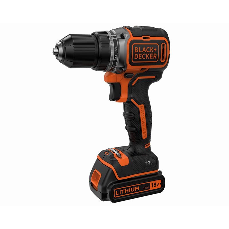 Black & Decker Hiiliharjaton Akkuporakone Ja Laukku 18v